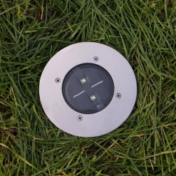 Smartwares Solar LED nedgravningsspot Lugo, IP44, stål, glas