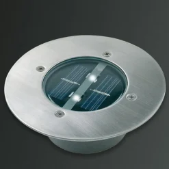 Smartwares Solar LED nedgravningsspot Lugo, IP44, stål, glas