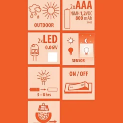 Smartwares Solar LED nedgravningsspot Lugo, IP44, stål, glas