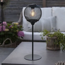 STAR TRADING Solar LED-bordlampe Sunlight med væv