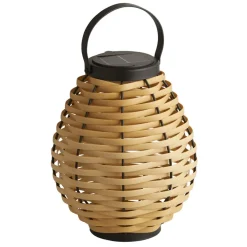 Solar-LED-terrasselampe Netan, brun, rattan, 23 cm, IP44^Searchlight Hot