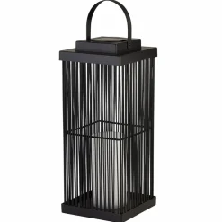 Solar-LED-terrasselampe Sophelia, 36 cm, sort, rattan^Searchlight Online