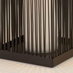 Solar-LED-terrasselampe Sophelia, 36 cm, sort, rattan^Searchlight Online