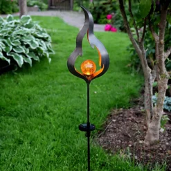 Solcelle-jordspydslampe Melilla flammeformet LED^STAR TRADING Online