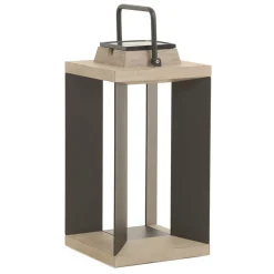 Les Jardins Solcellelanterne Teckalu, aluminium sort, 45,5 cm