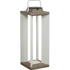 Les Jardins Solcelle Lampe Med Sensor|Solcellelamper>Solcellelanterne Teckalu, Duratek/hvid, 65,5 cm