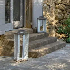 Solcellelanterne Teckalu, Duratek/hvid, 45,5 cm^Les Jardins Hot