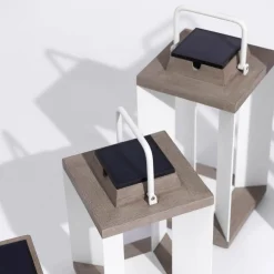 Solcellelanterne Teckalu, Duratek/hvid, 45,5 cm^Les Jardins Hot