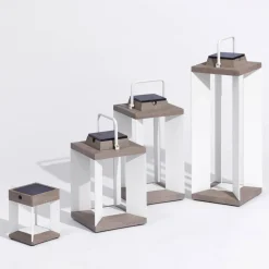 Solcellelanterne Teckalu, Duratek/hvid, 45,5 cm^Les Jardins Hot