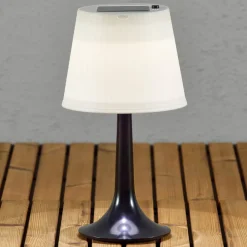 Konstsmide Soldreven LED bordlampe Assisi Sitra, i sort