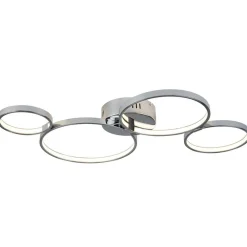 Searchlight Solexa LED-loftlampe, ringformet, kromlook