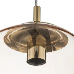 TK Lighting Sol-glaspendel, Ø 35 cm, sort/ravgylden