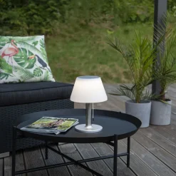 STAR TRADING Dekorationsbelysning|Solcellelamper>Solia LED-bordlampe med solcelle og trækafbryder