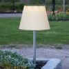 STAR TRADING Solcellelamper|Udendørs Spot>Solini LED-lampe med jordspyd, hvid/sølv, højde 90 cm