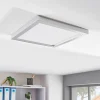 Arcchio Solvie LED-loftlampe, sølv, kantet, 30 x 30 cm