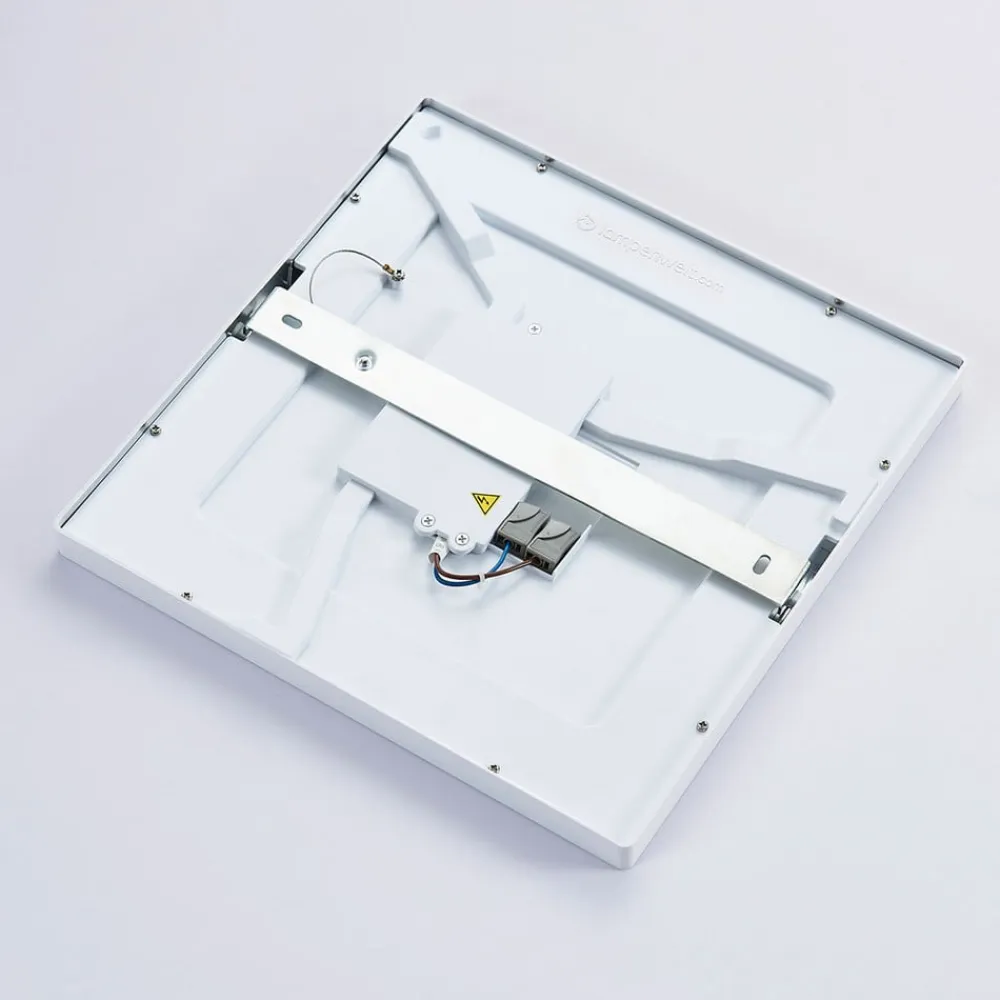 Arcchio Solvie LED-loftlampe, sølv, kantet, 30 x 30 cm