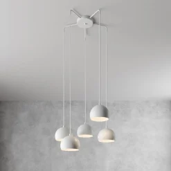 Luminex Sool-pendel, hvid, fem lys