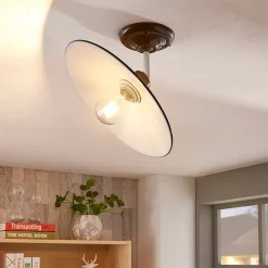 Sort loftlampe Phinea i metal, vintagelook^Lindby Outlet