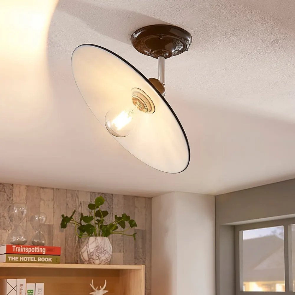 Sort loftlampe Phinea i metal, vintagelook^Lindby Outlet