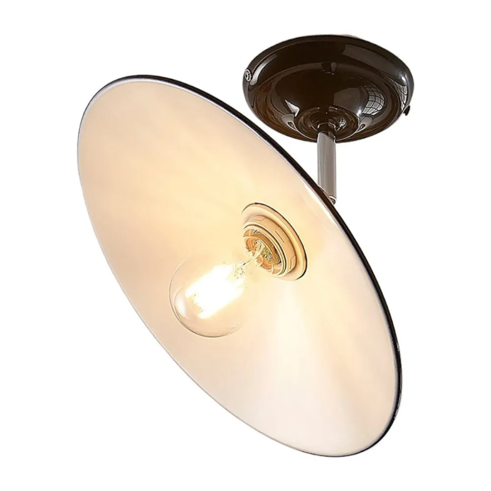Sort loftlampe Phinea i metal, vintagelook^Lindby Outlet