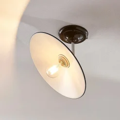 Sort loftlampe Phinea i metal, vintagelook^Lindby Outlet