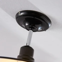 Sort loftlampe Phinea i metal, vintagelook^Lindby Outlet