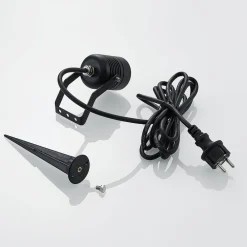 Sort udendørs LED-spot Maris med jordspyd^Lindby Clearance