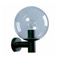 Albert Leuchten Væglamper>Sort udendørs væglampe med krystalglas