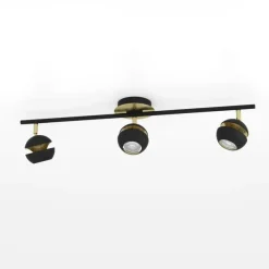 EGLO Sort-guld LED-loftslampe Nocito - 3 lyskilder