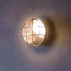 Deko-Light Væglamper>Sotano Retro lampe til vådrum, grå, Ø 18 cm, plast IP44