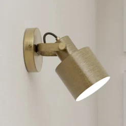 EGLO Spotlights|Væglamper>Southery vægspot, creme-guld børstet, 1 lyskilde