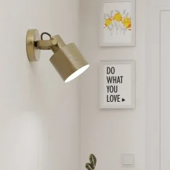 EGLO Spotlights|Væglamper>Southery vægspot, creme-guld børstet, 1 lyskilde