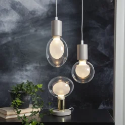 Space E27 G150 LED-pære 3,5 W, opal, 3-trins dæmp.^STAR TRADING Hot