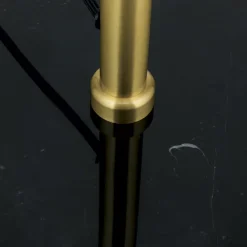 ORION Sparta gulvlampe, sort/messing, glas, marmor, 148 cm