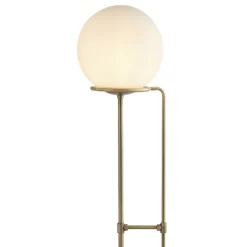 Searchlight Gulvlamper|Gulvlamper>Sphere gulvlampe, antik messing, med glaskugle