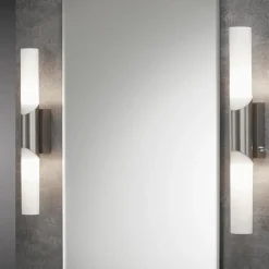 Briloner Væglamper|Væglamper>Splash væglampe, 2 lyskilder, mat nikkel