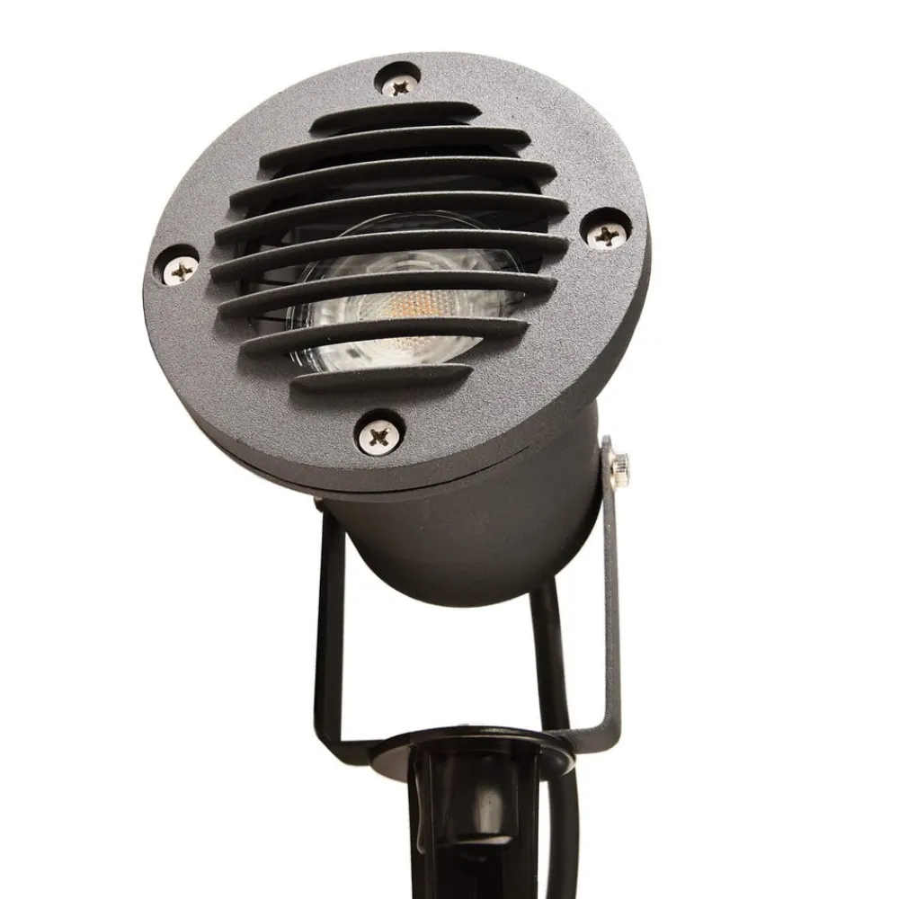 Deko-Light Udendørs Spot>Spot med jordspyd, Ø 10 cm, sort, drejelig, IP65