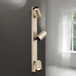 Spotlight Sean, 3 lyskilder, guldfarvet, metal, drejeligt monteret^ORION Outlet