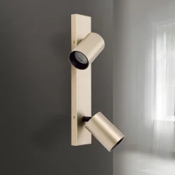 Spotlight Sean, 2 lyskilder, guldfarvet, metal, drejeligt monteret^ORION New