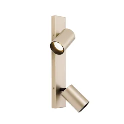 Spotlight Sean, 2 lyskilder, guldfarvet, metal, drejeligt monteret^ORION New