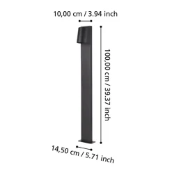 Stagnone LED-gadelampe i sort^EGLO New