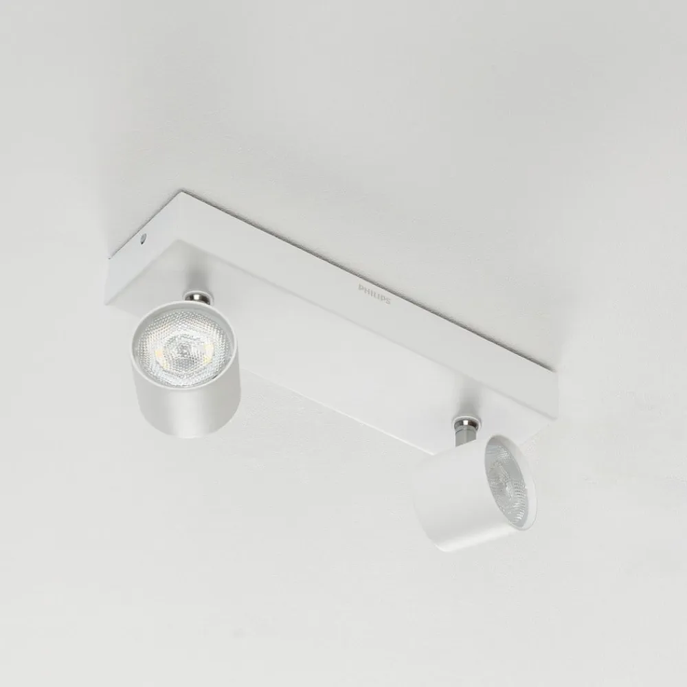 Philips Star - 2 lyskilder LED spot, WarmGlow, hvid