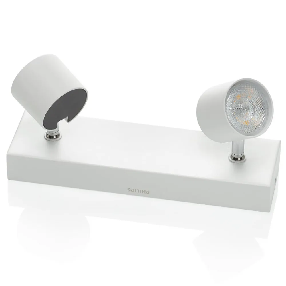 Philips Star - 2 lyskilder LED spot, WarmGlow, hvid