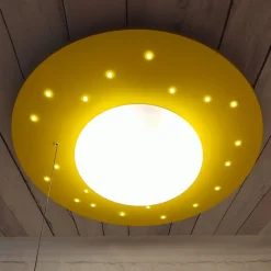 Børn Niermann Standby Starlight loftlampe med stjernehimmel, gul