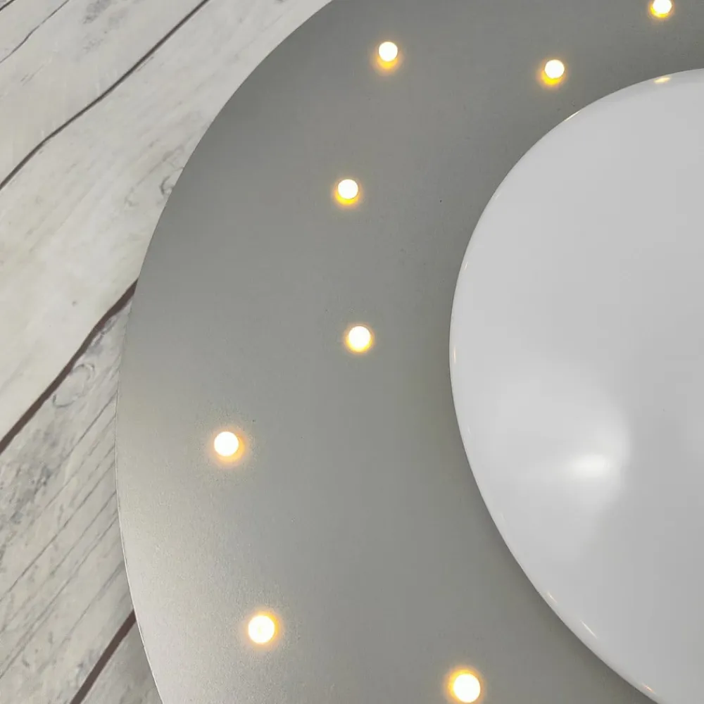 Børn Niermann Standby Starlight loftlampe med stjernehimmel, sølv