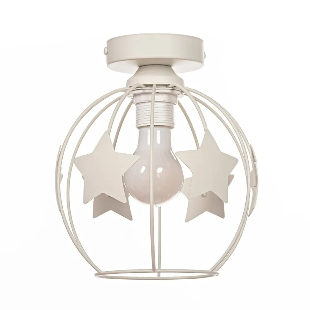 Børn HELAM Loftlamper>Stars loftlampe, sandfarvet, metal, Ø 21 cm