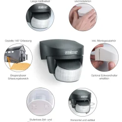 STEINEL IS 140-2 infrarød sensor, sort