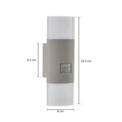 STEINEL L 910 S udendørs LED-væglampe, sensor sølv