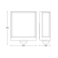 L40 SC LED-væglampe sensor antracit^STEINEL Outlet