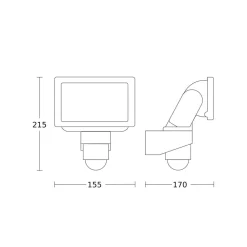 LS 150 S udendørs vægspot, sensor, hvidt^STEINEL Sale